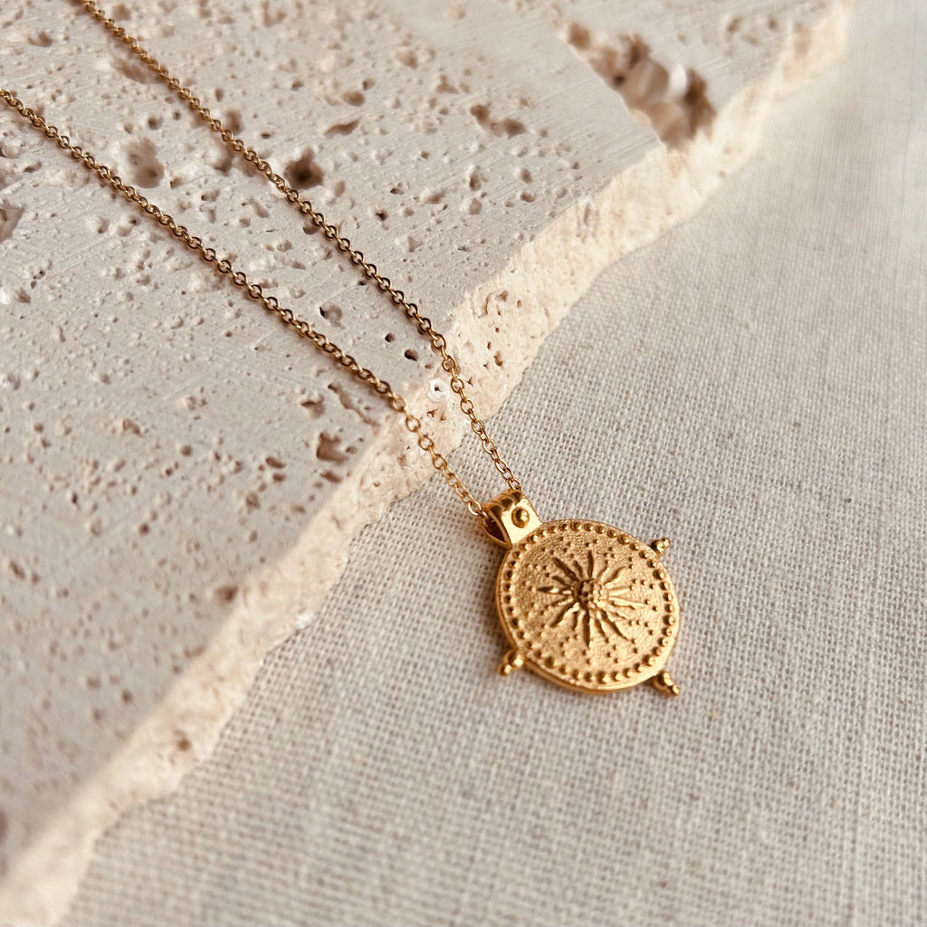 Waterproof Gold Coin Necklace