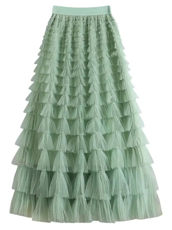 Green Frill Skirt