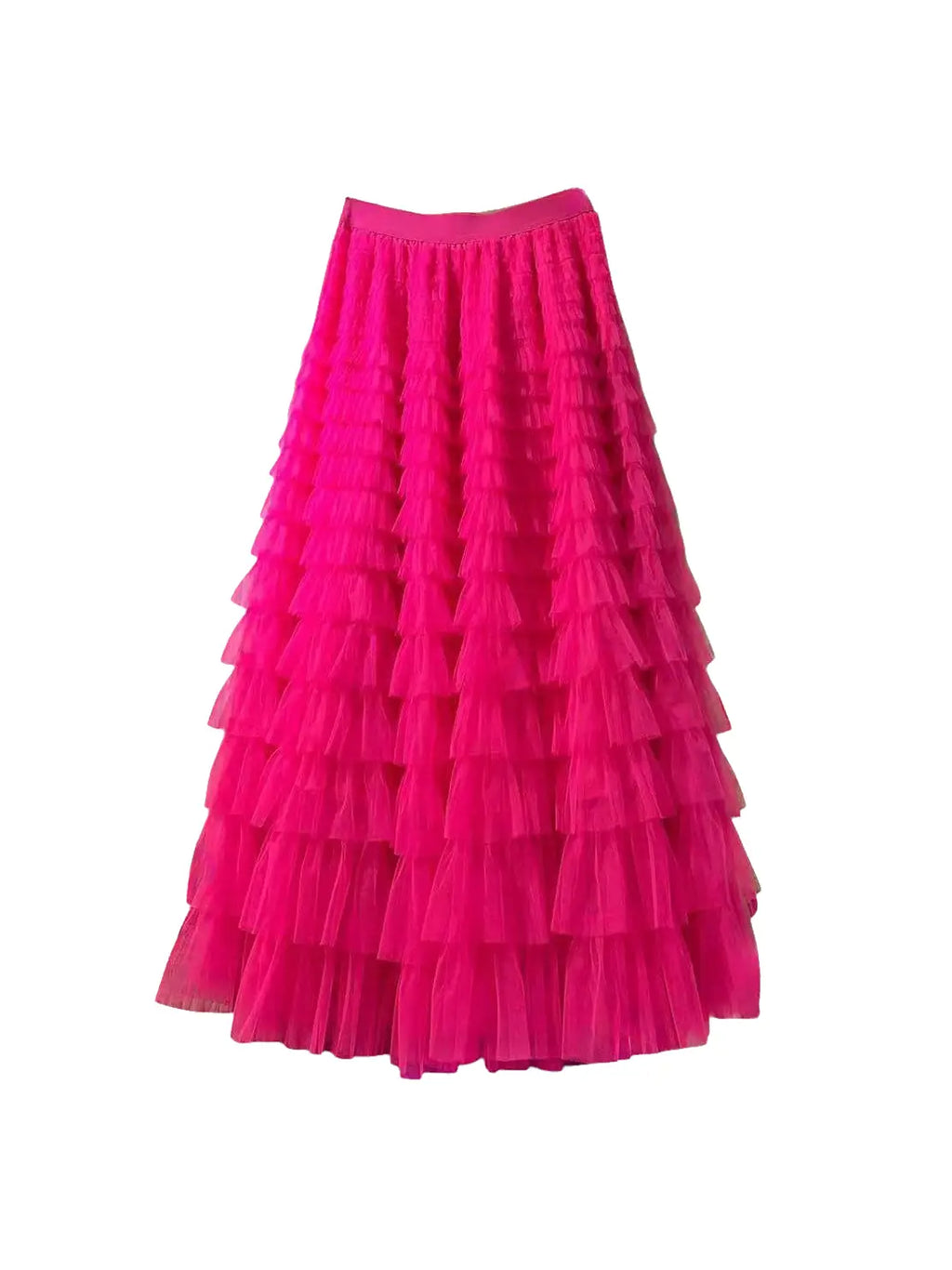 Hot pink Frill Skirt