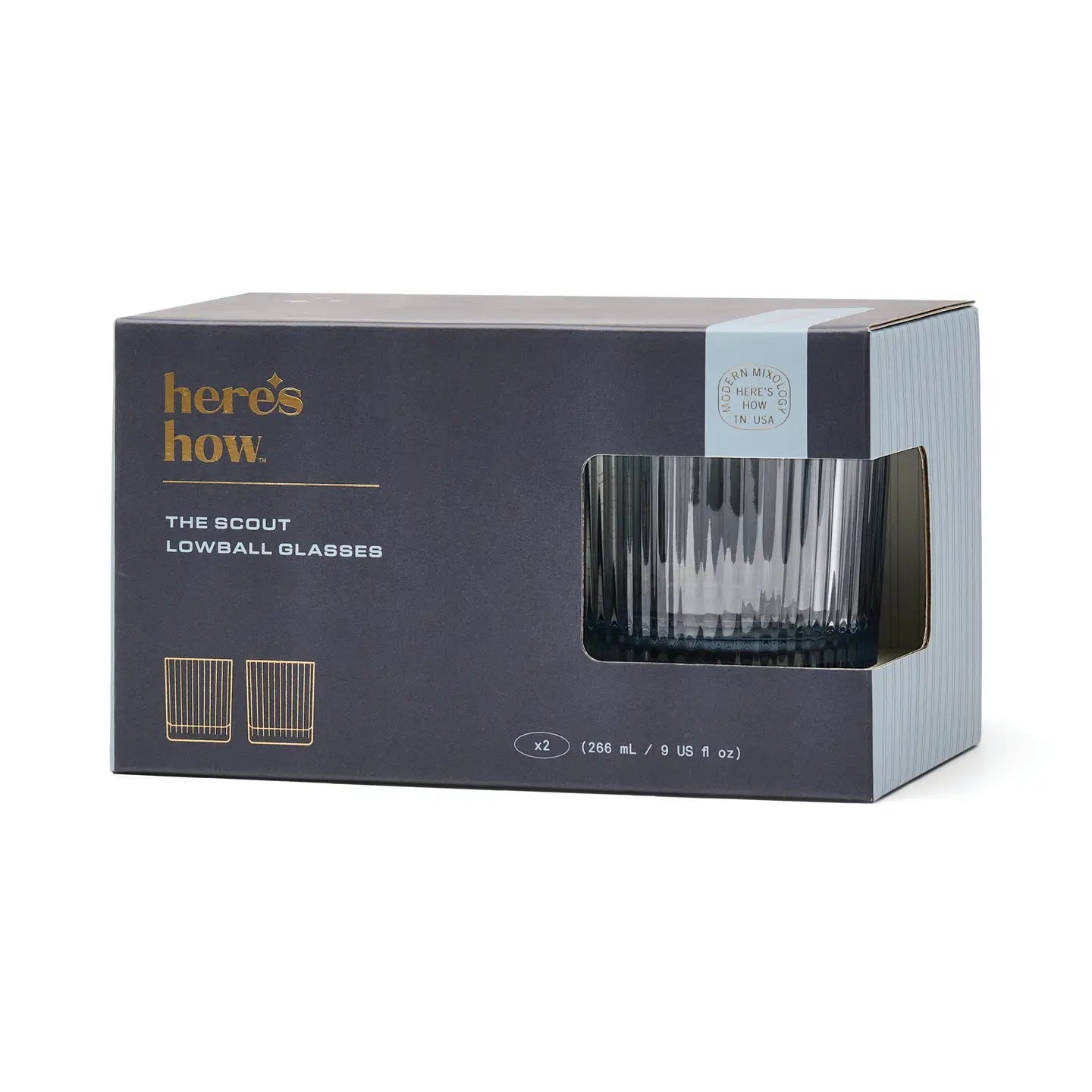 Low Ball Glasses - Blue