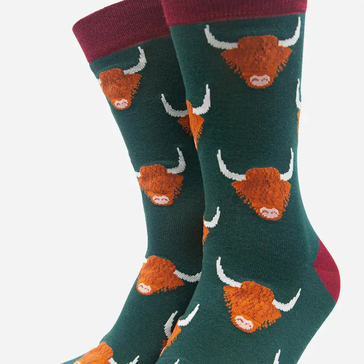 Highland Cow Mens Socks