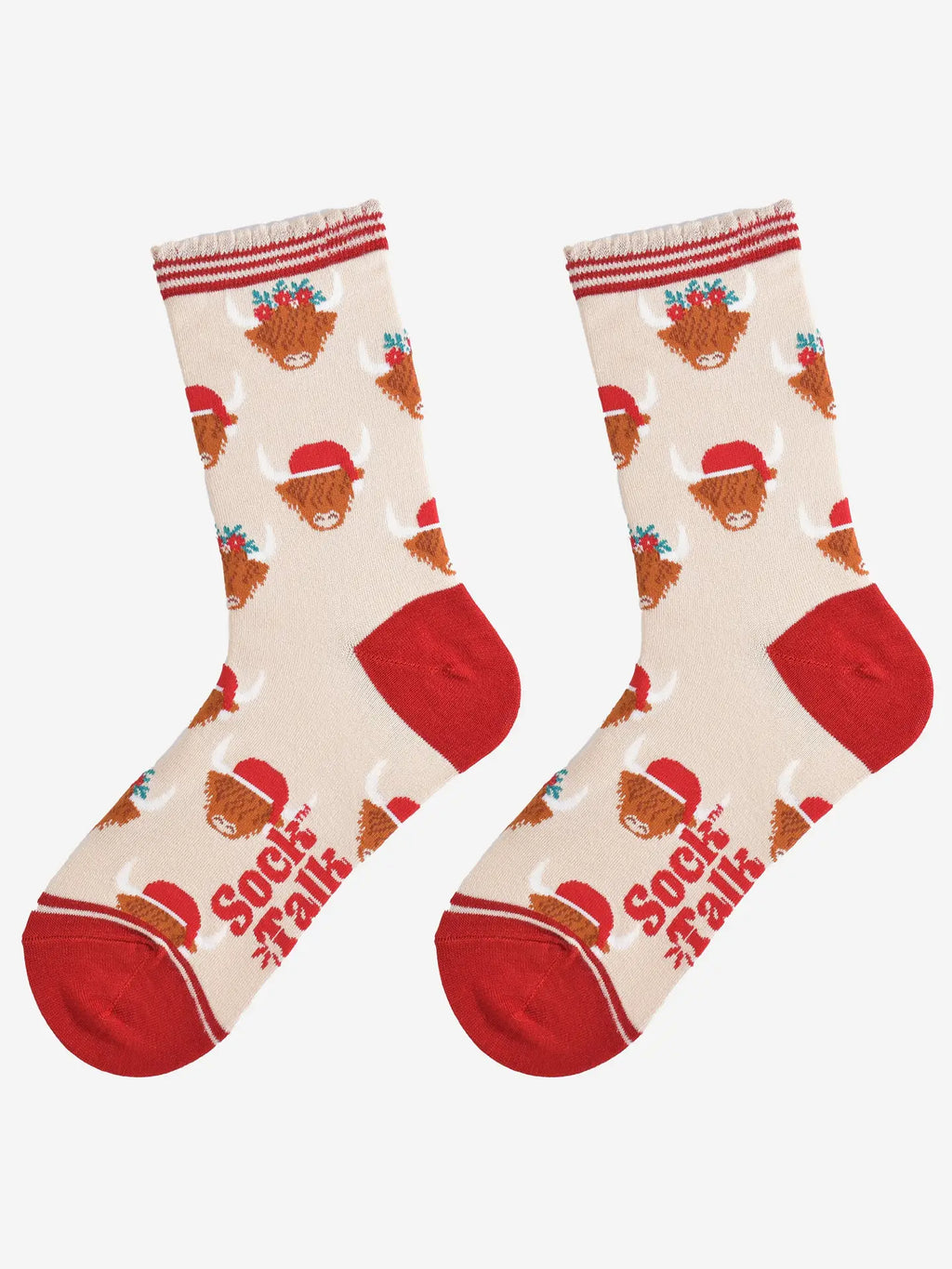 Highland Cow Ladies Christmas Socks