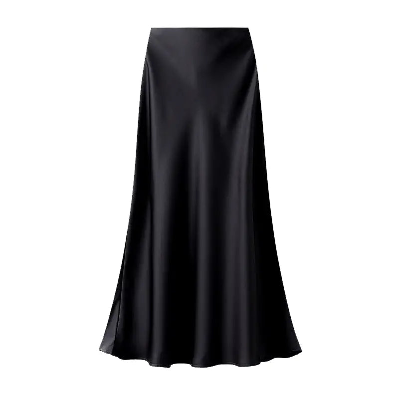 Satin Slip Skirt - Black