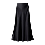 Satin Slip Skirt - Black