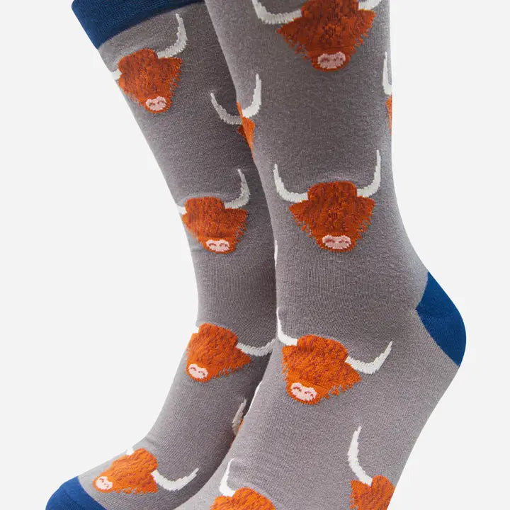Highland Cow Mens Socks