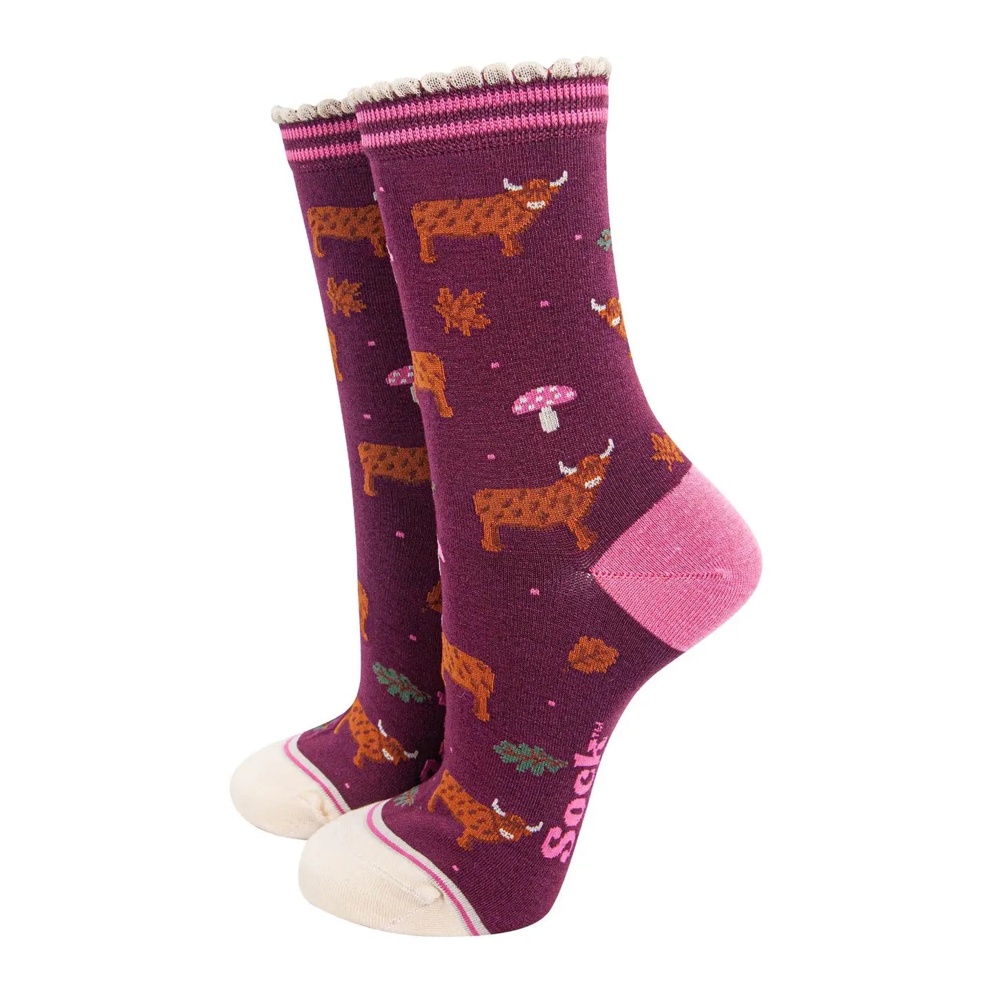 Highland Cow Ladies Socks