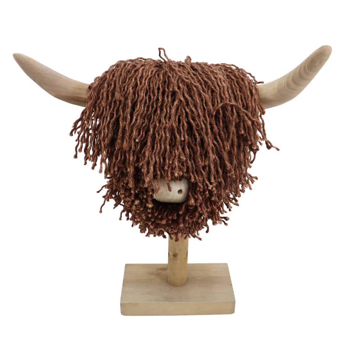 Aquarelle Highland Cow Jute Head - Dark Brown