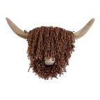 Aquarelle Highland Cow Jute Head - Dark Brown