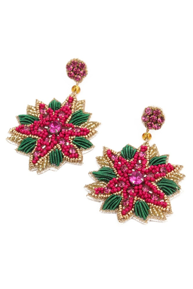 Christmas Flower Earings