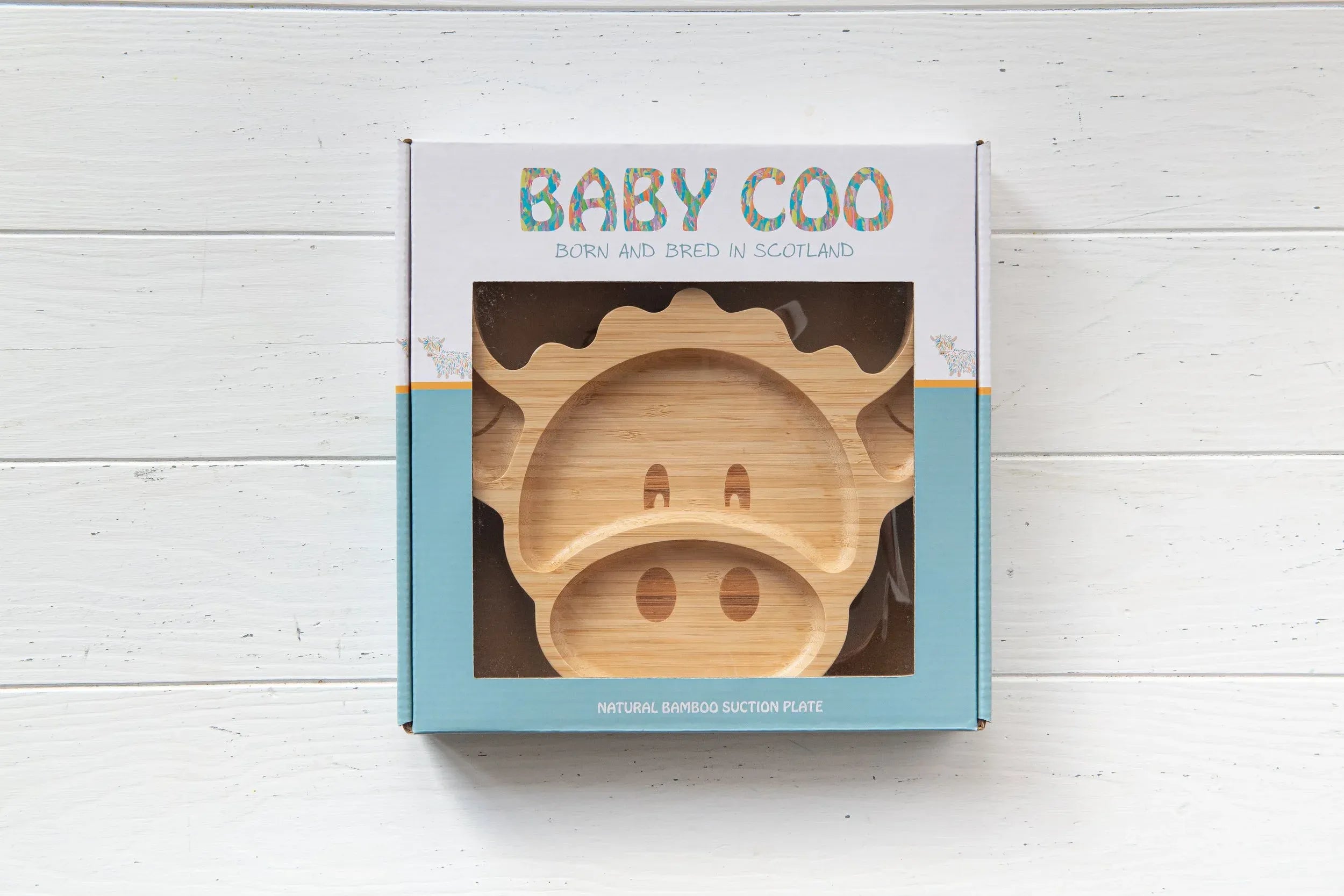 Baby Coo - Highland Cow Bamboo Plate