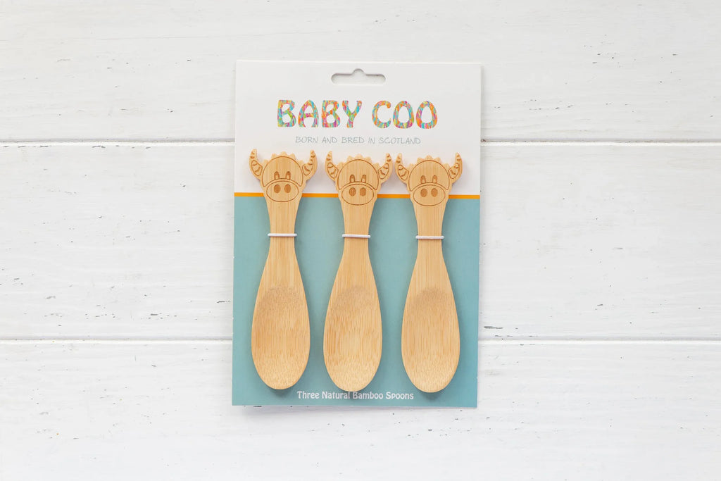 Baby Coo - Highland Cow Bamboo Spoons