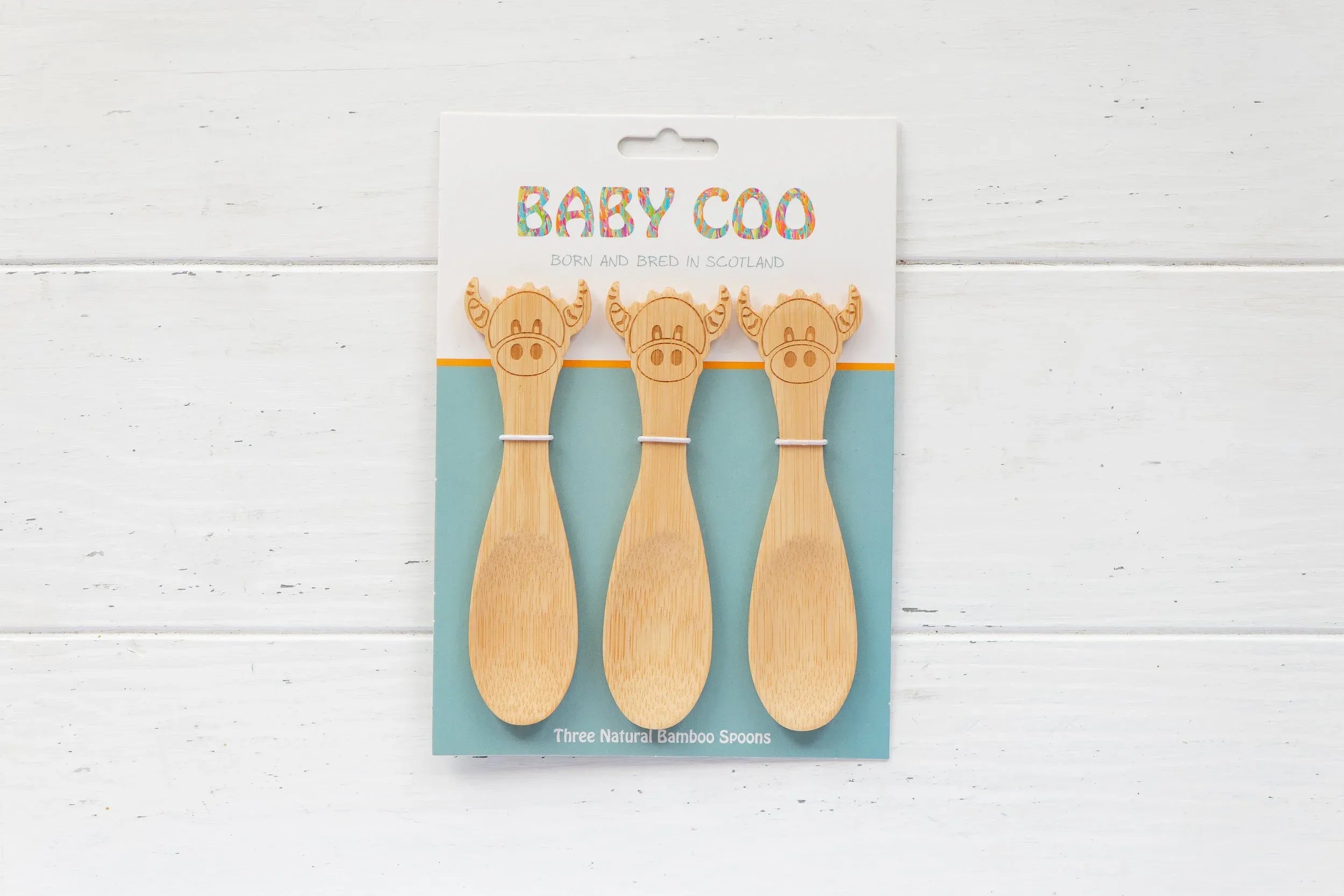 Baby Coo - Highland Cow Bamboo Spoons