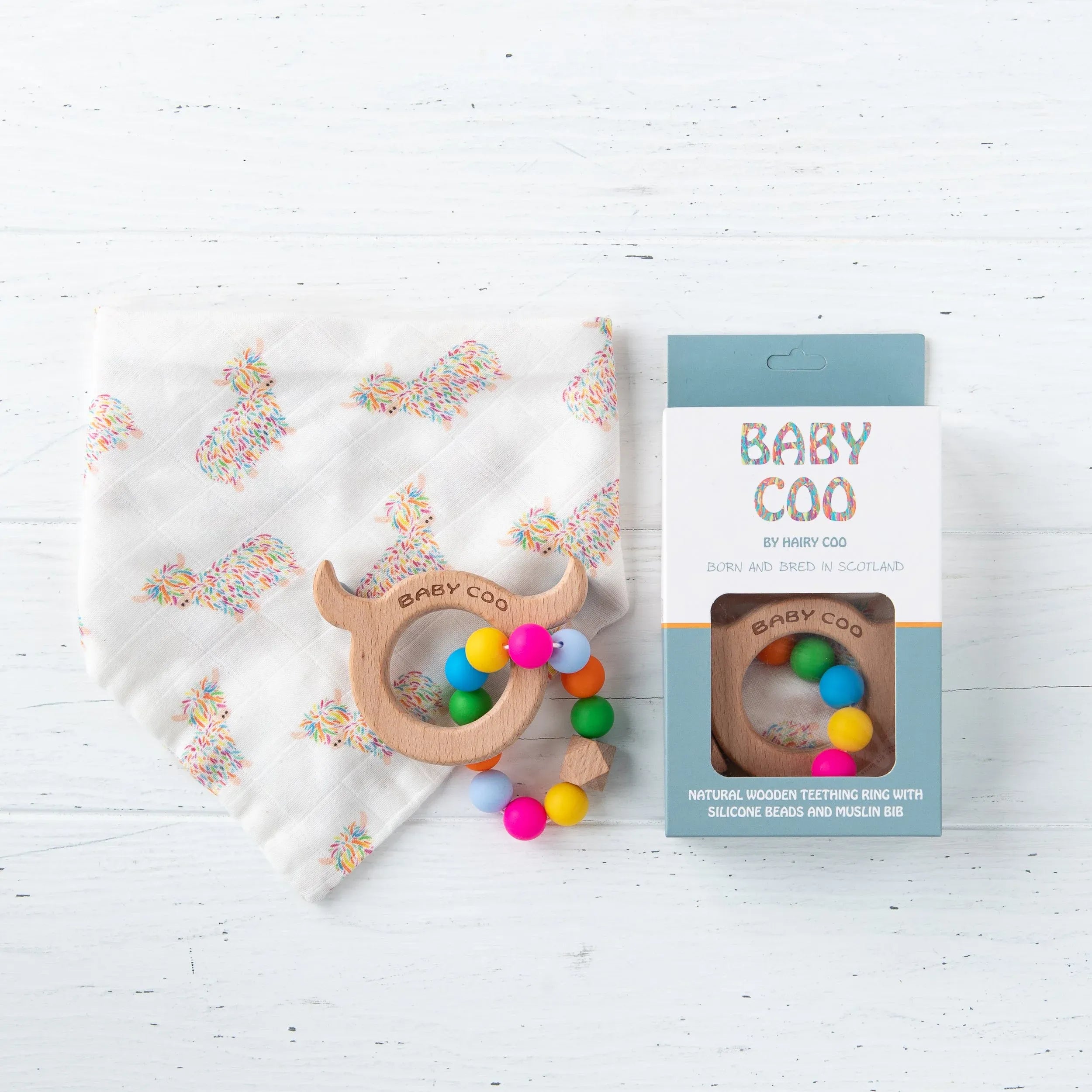 Baby Coo - Highland Cow Teething Set