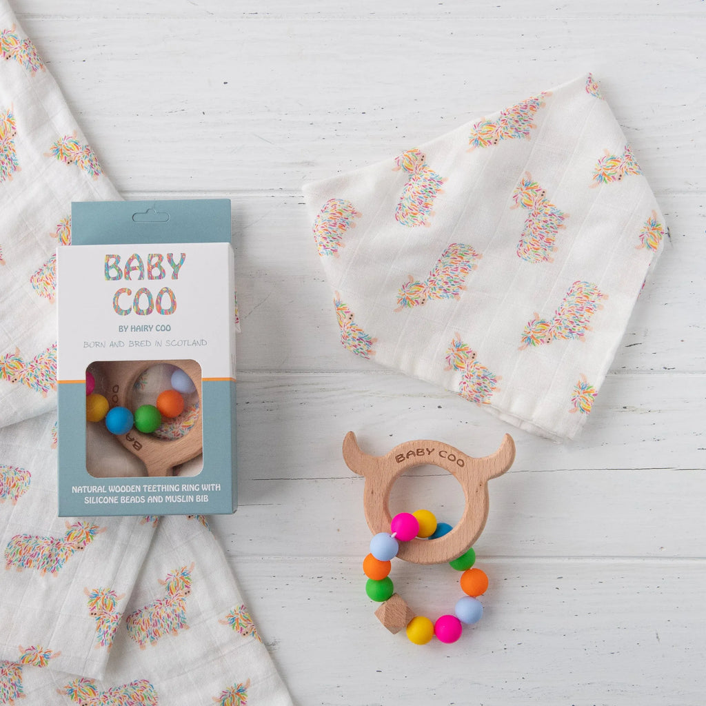 Baby Coo - Highland Cow Teething Set