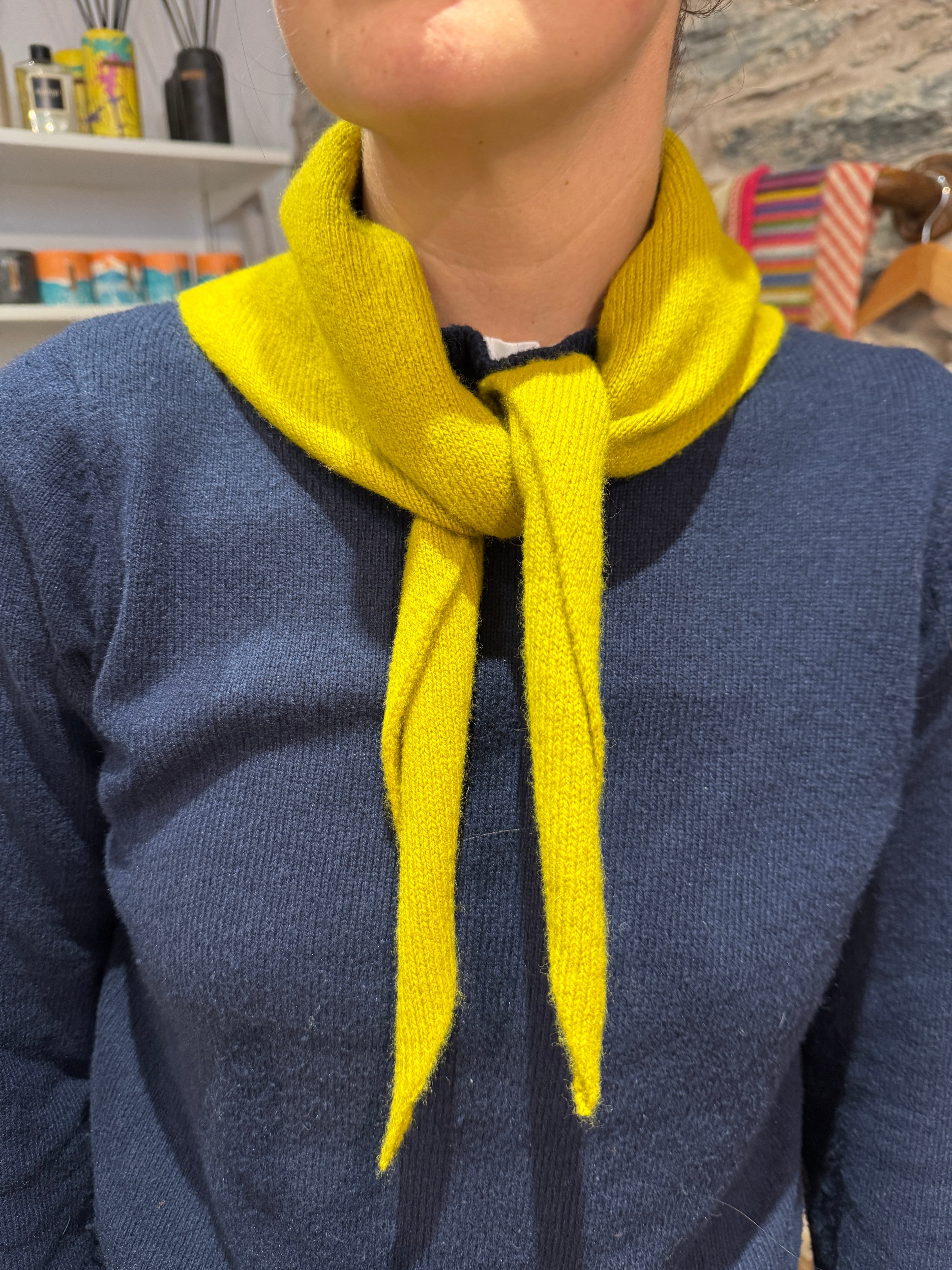 Scarlet Knitwear Yellow Triangle Scarf