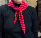 Scarlet Knitwear Pink/red Triangle Scarf