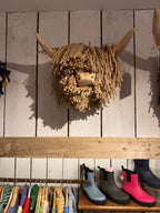 Aquarelle Jute Highland Cow Head - Beige