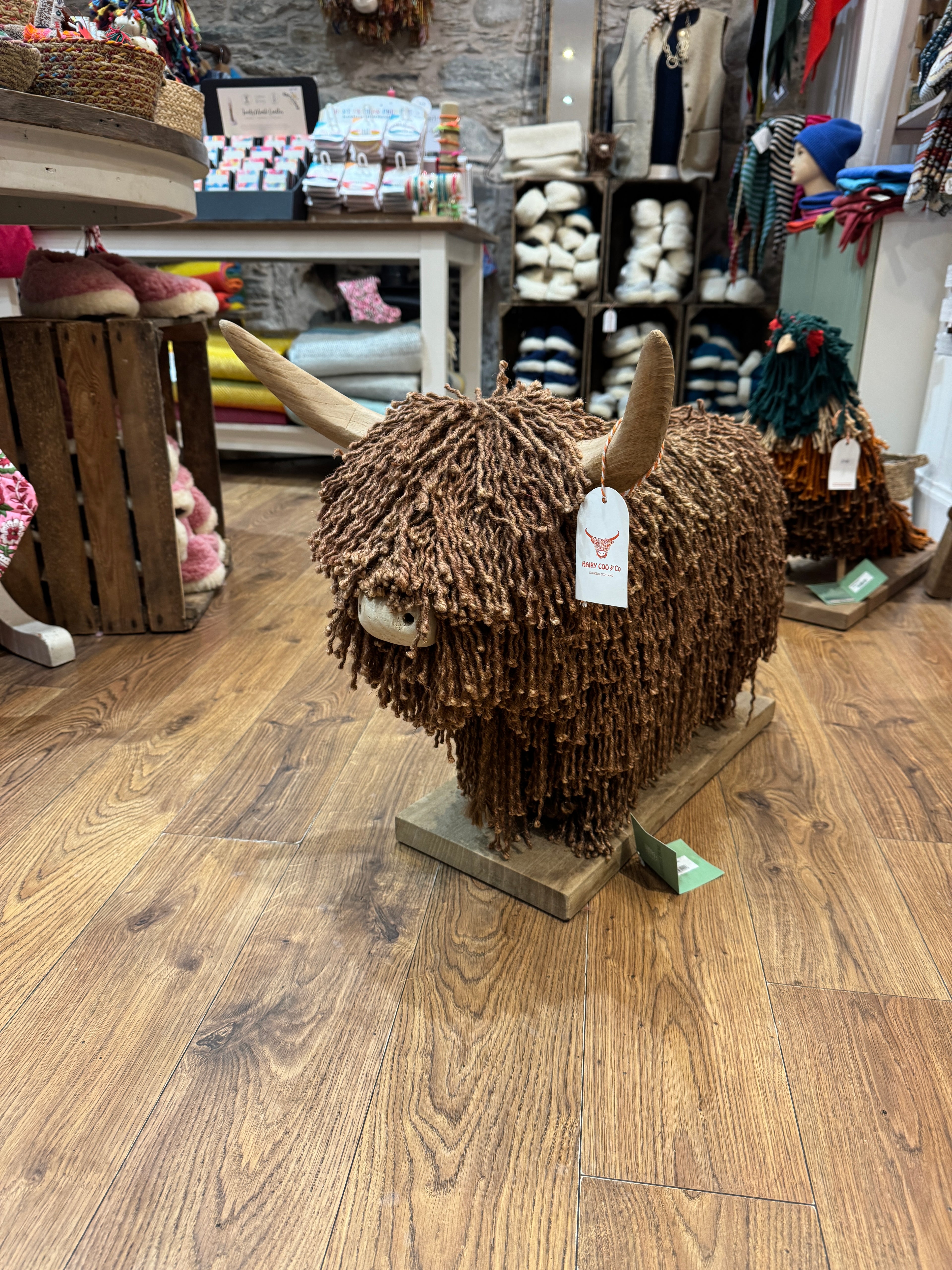 Aquarelle Standing Highland Cow - Dark Brown