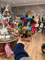 Aquarelle Standing Jute Highland Cow - Multicoloured