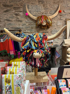 Aquarelle Jute Highland Cow Head - Mulitcoloured