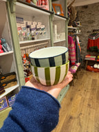 Stripy Snack Bowls - Green/Blue