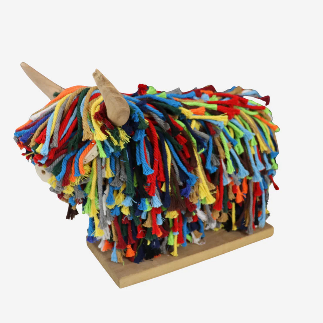 Aquarelle Standing Jute Highland Cow - Multicoloured