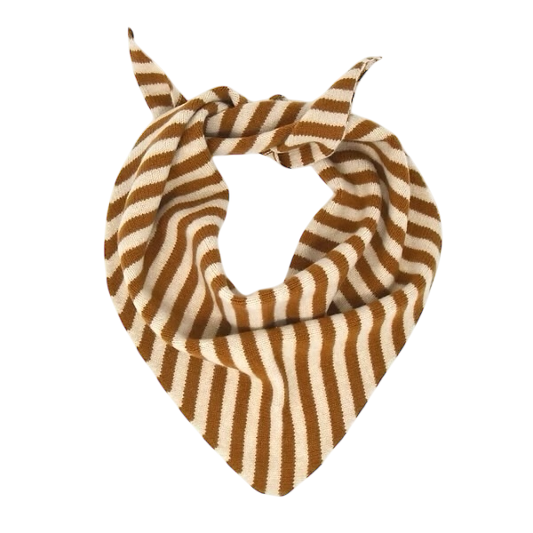 Scarlet Knitwear Oatmeal & Tan Triangle Scarf