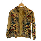 Cotton Embroidered Jacket - Beige