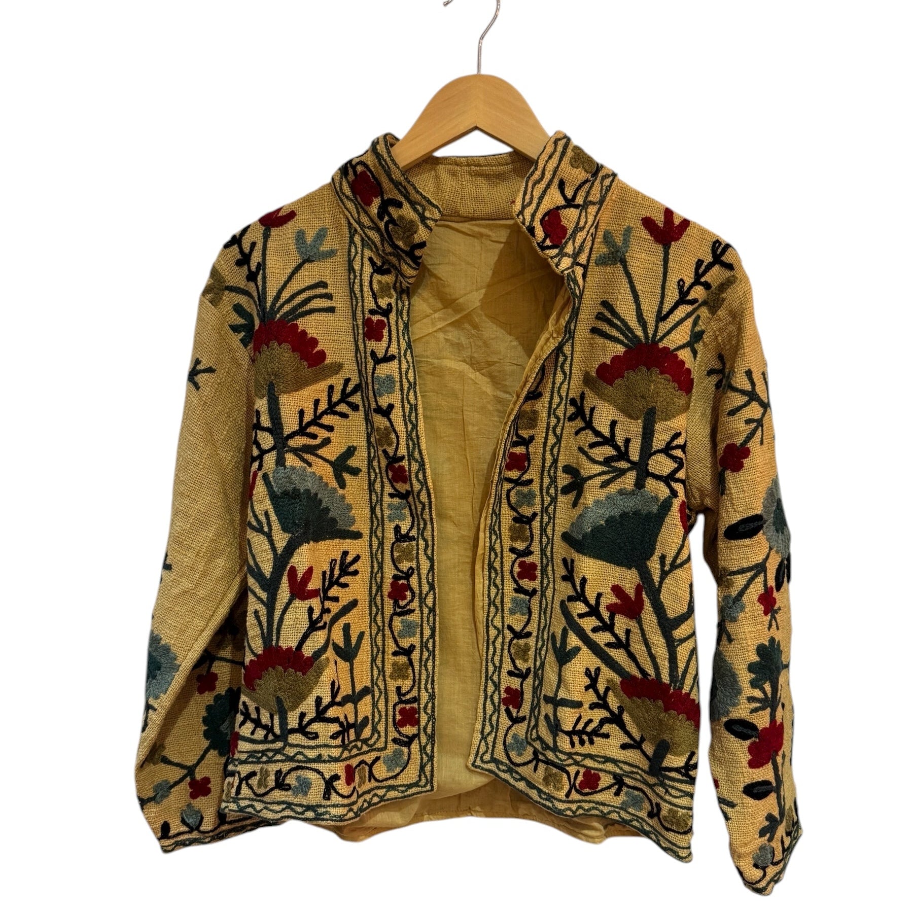 Cotton Embroidered Jacket - Beige