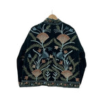 Velvet Embroidered Jacket - Black