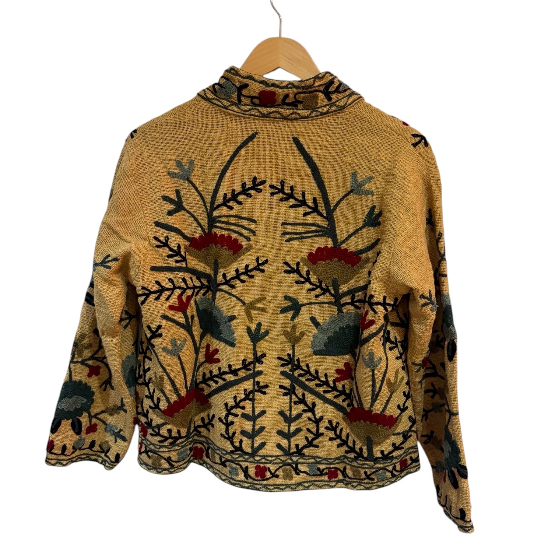 Cotton Embroidered Jacket - Beige