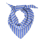 Scarlet Knitwear Grey/Blue Stripy Triangle Scarf