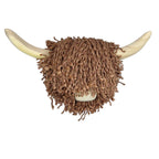 Aquarelle Highland Cow Jute Head - Dark Brown