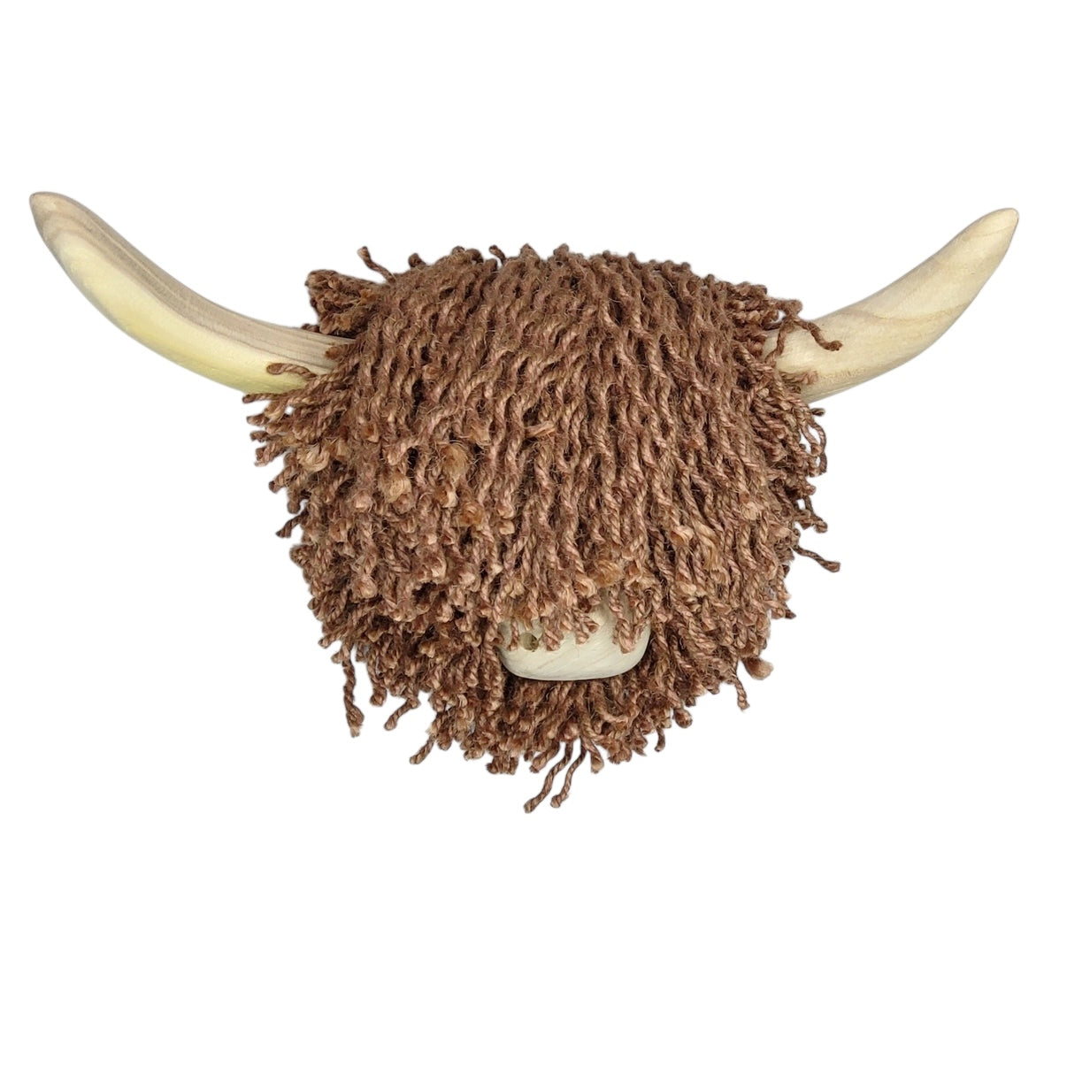 Aquarelle Highland Cow Jute Head - Dark Brown