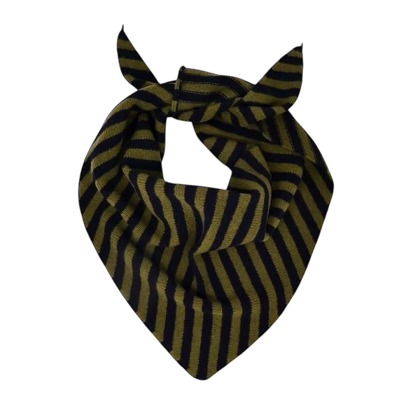 Scarlet Knitwear Olive/Black Traingle Scarf