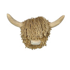 Aquarelle Jute Highland Cow Head - Beige