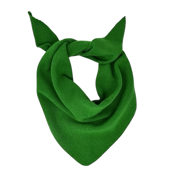 Scarlet Knitwear Green Triangle Scarf