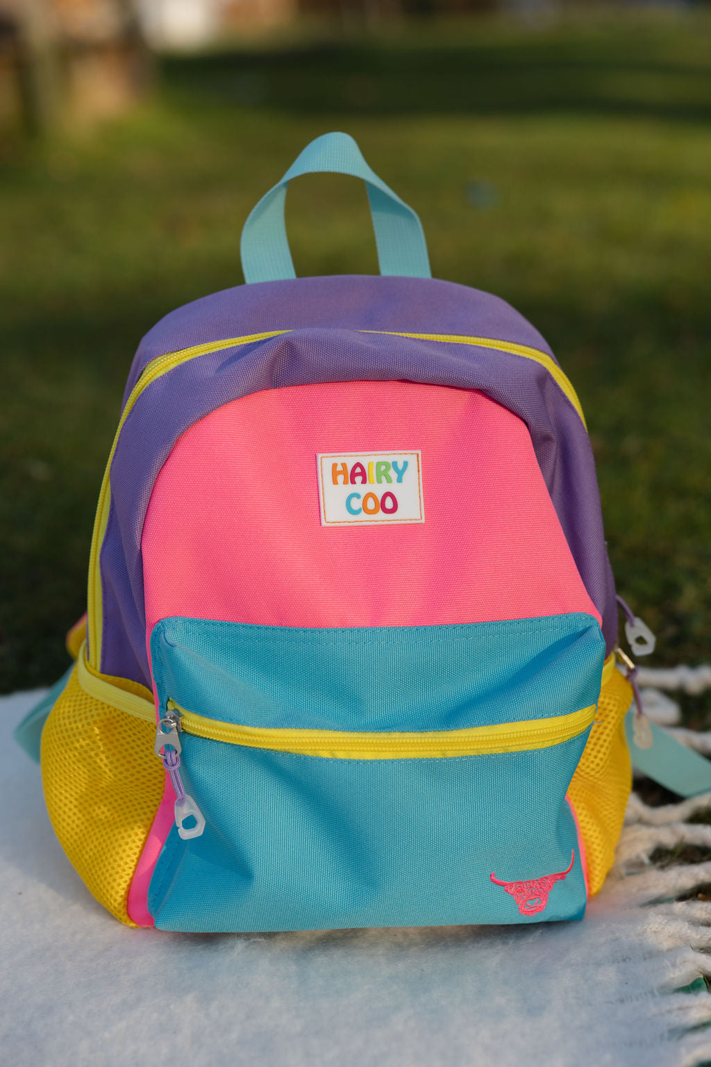 Hairy Coo Kids Backpack PINK