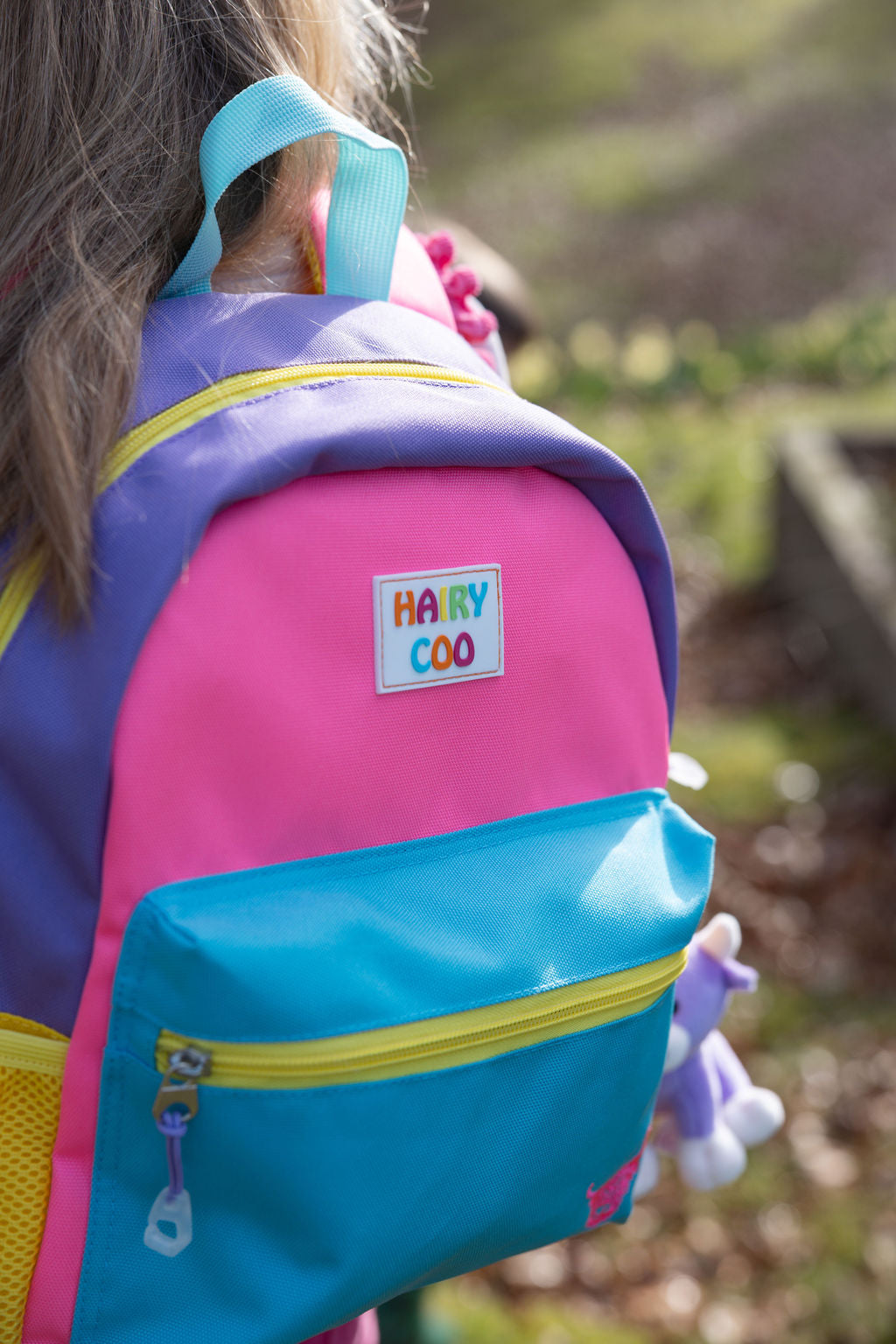 Hairy Coo Kids Backpack PINK