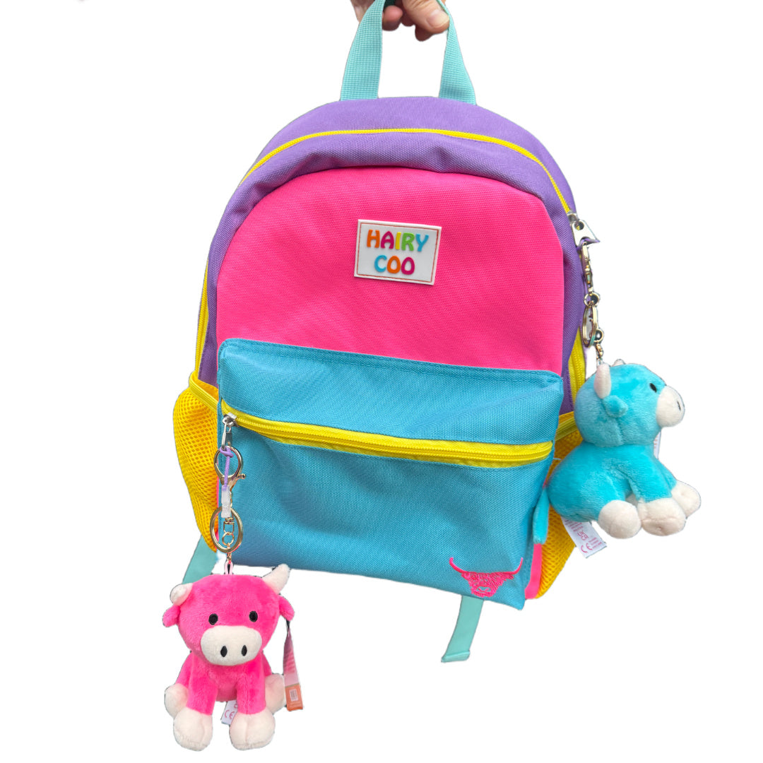 Hairy Coo Kids Backpack PINK