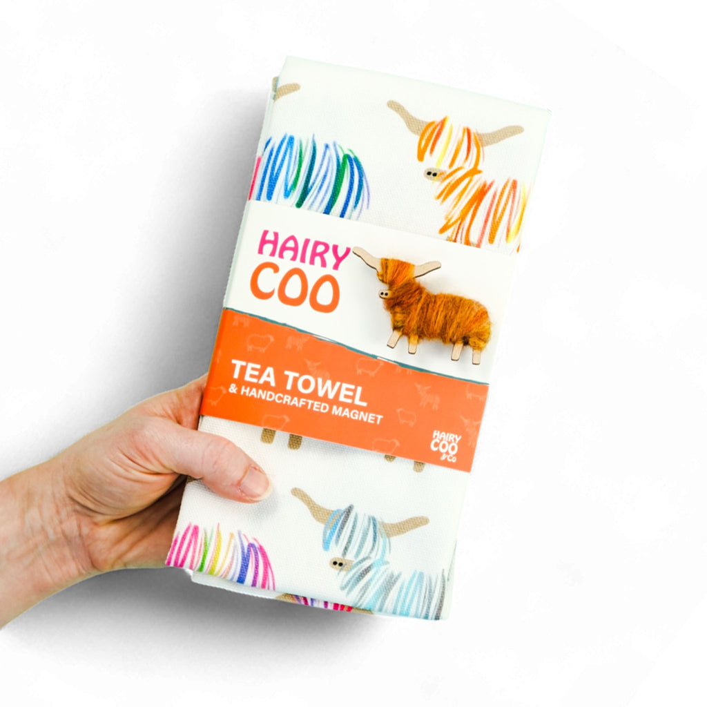 Highland Cow Tea Towel